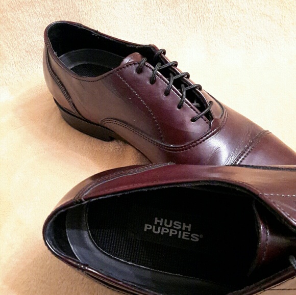 Hush Puppies Leather Oxfords ( Burgundy) J-11 - Picture 5 of 7